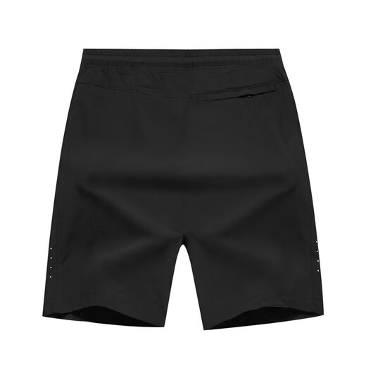 Dances with Wolves, quick-drying, fashionable and versatile, breathable, stretchy and comfortable, men's casual elastic shorts 001 black 52/L