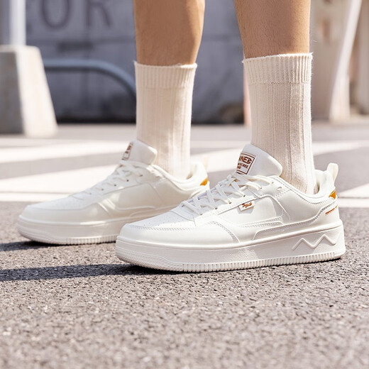 361 Air Force One 361 Damen Brettschuhe Springpaar Schuhe Herren- und Frauenschuhe Dicke einzige kleine weiße Schuhe Sport und Freizeitschuhe 361 Grad Weiß/Umweltgrau-Men's 6623 41
