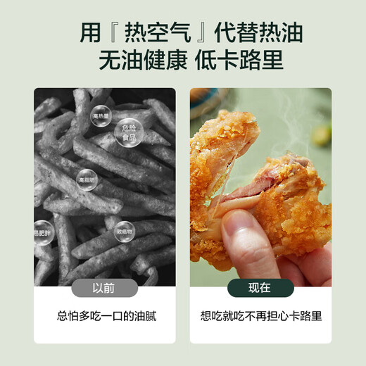 美的（Midea）空气炸锅家用大容量全自动多功能电炸机薯条机智能 KZ30E201G
