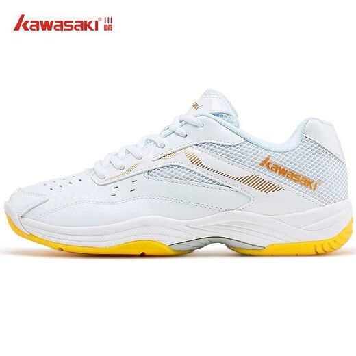 Kawasaki Kawasaki authentic new professional badminton shoes for men and women shock-absorbing and anti-slip breathable training sneakers K-086 086 white 40
