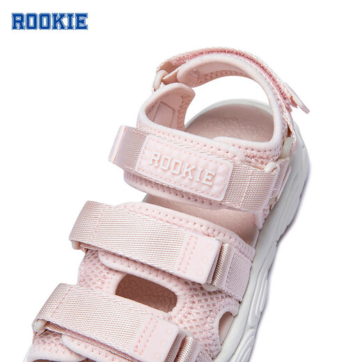 ROOKIE children's shoes, boys and girls sports sandals, summer new children's lightweight cushioning, non-slip children's beach sandals, light pink/off-white 30, recommended foot length 18.5cm