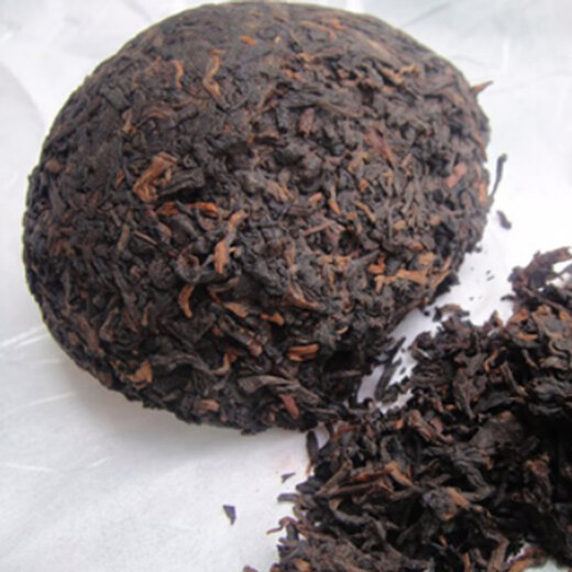 China Tea Brand Pu'er Tea Ripe Tea Auspicious Ruyi Tea Cake Ripe Pu 357g COFCO Group Tea Leaves