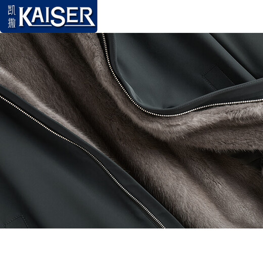 
Kaiser (KAISER) mink fur coat parka nickerdress men mink fur one-piece coat business administrative coat men black sable marten inner liner 170/L suitable for weight 110-130Jin [Jin equals 0.5 kg]