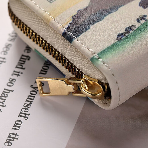 畅印浮世绘艺术高档卡包女男大容量多卡位驾驶证件拉链防消磁零钱包包 东海道程谷-风琴 11卡位