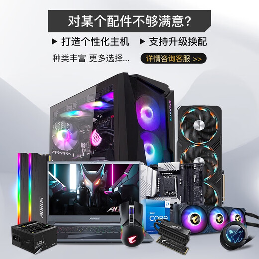 
Gigabyte Family Bucket AMD Ryzen R9 9900/9950X3D+5070TI/5080/5090/RX9070XT E-sports game console Desktop assembled computer Thousand frames E-sports Configuration 1: No graphics card 9900X+32G+1T