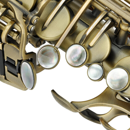 Medewey, Mid-e-Flat-Saxophoninstrument, antike Bronze-Cyan-Messing, Jazzstil MAS-702, Bronze Cyan