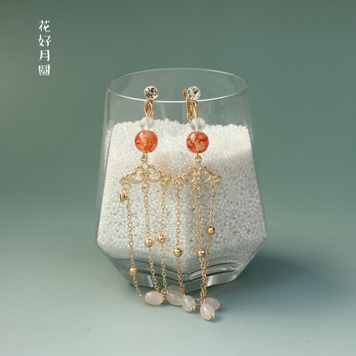 Wanbaozi Hanfu headwear, tassels, ancient style hair accessories, ancient hairpins, full set of super fairy costume accessories, hair crown, hair crown + pair of hairpins + ear hooks