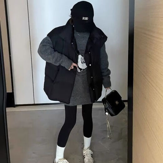 
Yimuqi Buy Duoxi Dongguan Dalang Sweater Mid-length Loose and lazy style pullover for women 2024 Winter New Korean Style Pullover for Grey Donald Duck y9855 One Size