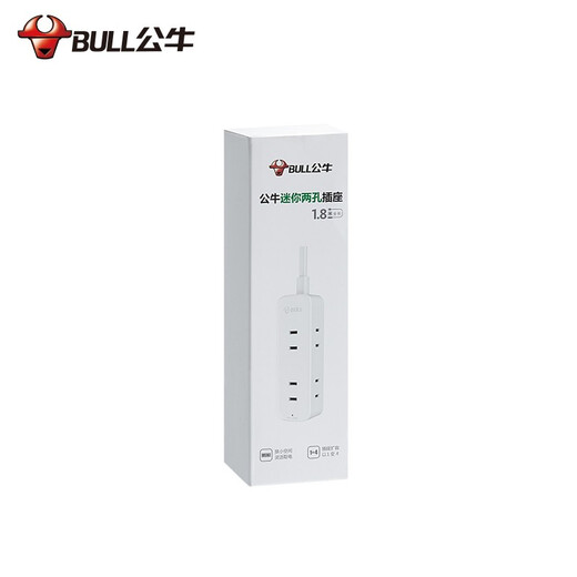 公牛（BULL） 插线板  插座带儿童保护门 新国标插座/接线板电源插座 两极插座便携 【四位1.8米白】A140