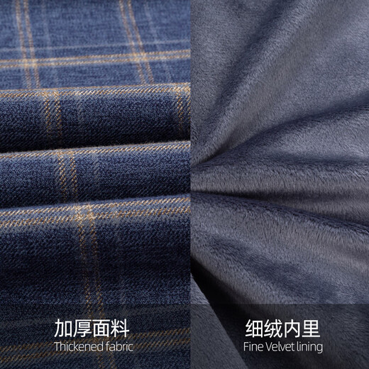 Shanshan velvet shirt men's warm thickened cotton shirt for middle-aged dad A1083-3 (velvet style) 42