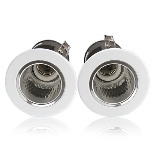 Altmodische Downlight-Schale, eingebettete Lampe, E27-Schraublampenfassung, verdeckte LED-Deckenleuchte, 2,5 Zoll, 3 Zoll, 4 Zoll, 5 Zoll, 4 Zoll, weißes Rand-Downlight