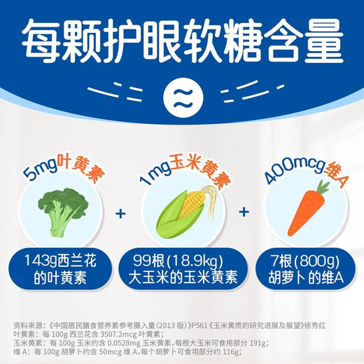 Jia Simin (Nature's Way) [Direct shipment from Australia] Lutein eye-protecting gummies for children, blueberry lutein, teenagers and students with visual fatigue and dryness [validity of 26 years and May] Lutein eye-protecting gummies 50 capsules/bottle