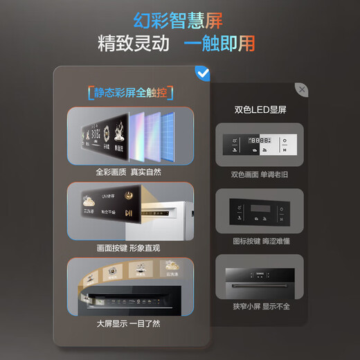 Robam salt-based G1PMax 0-bacteria dishwasher, newly upgraded, 21 sets of large-capacity automatic door opening and drying, 168h long-term storage, first-class water efficiency W76X-G1P, volcanic black, 21 sets of automatic dispensing