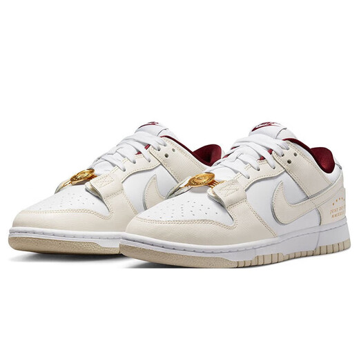 
Nike (NIKE) women's shoes 2025 summer Dunk Low low top retro board shoes sneakers casual shoes DH9765 DV1160-100 meters white and red metal buckle 35.5