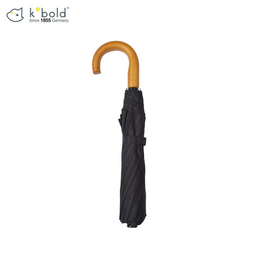 Kobold German folding semi-automatic umbrella two-fold sunny umbrella reinforced wind-resistant men's and women's business umbrella solid wood handle curved handle G2109 dark blue stripes