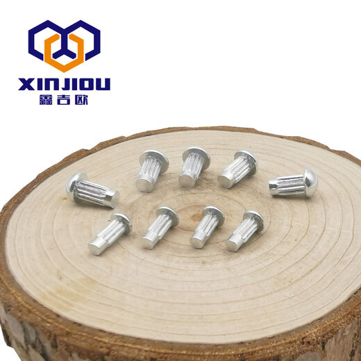 Aluminum sign rivets Pure copper Copper knurled rivets Iron galvanized nameplate rivets Half round head solid trademark rivets Round cap Motor nameplate rivets M2M2.5M3M4 M2*4 (200 pieces) Aluminum material