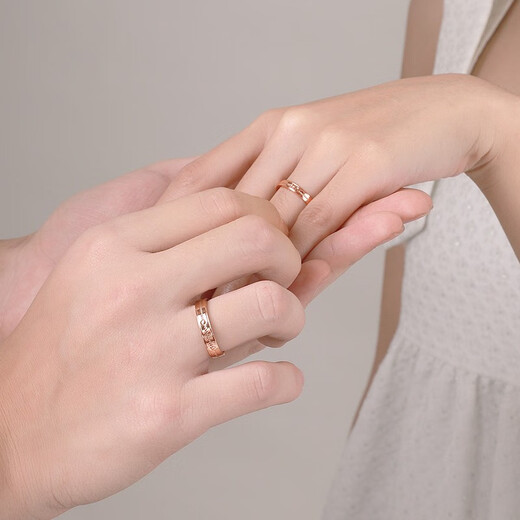 Saturday Fortune (ZLF) 18K gold ring female gold closed ring couple ring for girls anniversary 17th - men's ring