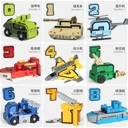 
Living Stone (LIVING STONES) Children's Building Blocks Toys Digital Deformation Toy Letters King Kong Team Combined Robot Boy Girls 3-8 Years Old Digital Toys 0-9 Ten-in-One