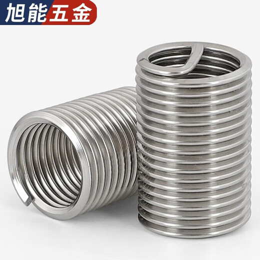 Bingneng 304 stainless steel American wire screw sleeve British thread protective sleeve thread repair braces screw sleeve wire sleeve 5/16-24*1D 10 pieces