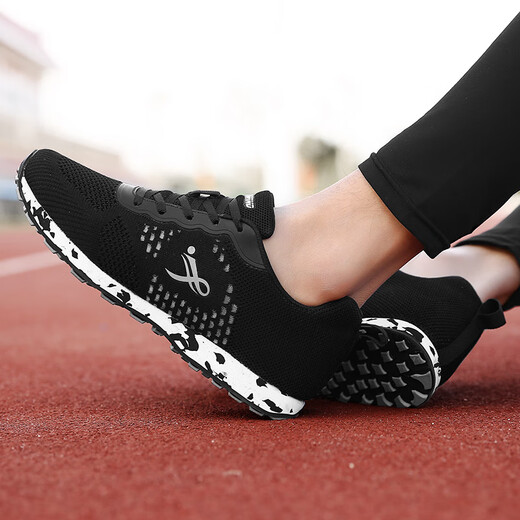 Jinfeng High School Entrance Exam Sports Special Shoes Standing Long Jump Physical Test Shoes Women's Physical Exam Test Shoes Track and Field Running Training Shoes Men 805 Black Special for Running Long Jump 35