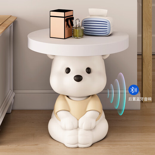 Chenyu MSKA Big Bear Living Room Floor-standing Decoration Sofa Side Table TV Stand Bedside Table Home Decoration Housewarming Gift Bluetooth Speaker Sit-Stand Bear Side Table-Yellow