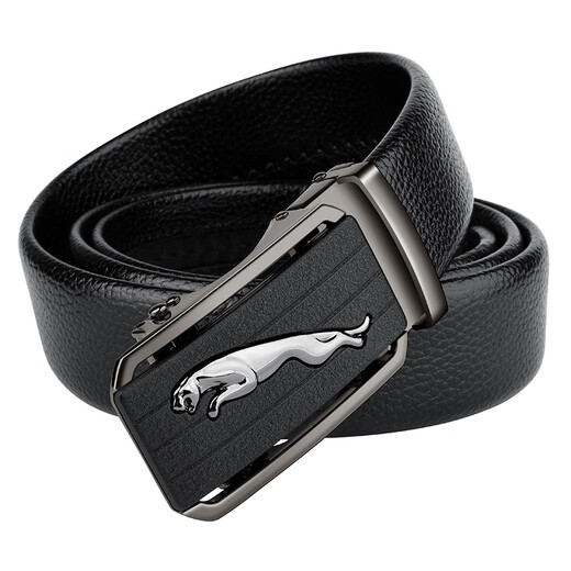 Half cigarette belt for men wear-resistant leather automatic buckle belt for men Korean style casual middle-aged young business leather belt for gift