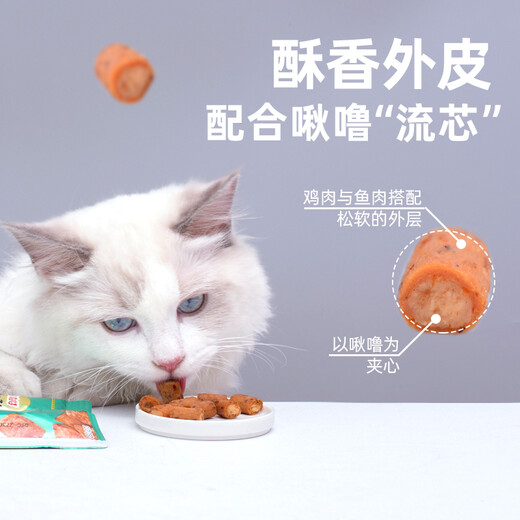 Inaba Cat Snacks Chirubi Cat Snacks Jerky Interactive Reward Nutrition Tuna Grilled Chicken Breasts 10g*4 pieces