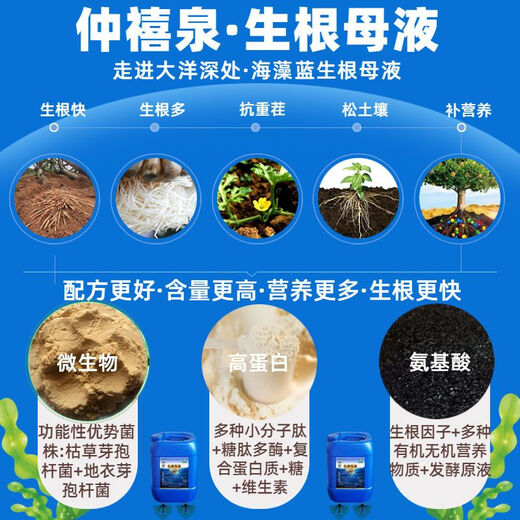 Zhongxiquan Rooting Mother Solution Breathable Rooting Agent Nutrient Solution Organic Fertilizer Fruit Trees Flowers Vegetables Rooting Strong Seedlings White Genduoduo 50Jin Jin is equal to 0.5kg *2 barrels delivered to villages and towns