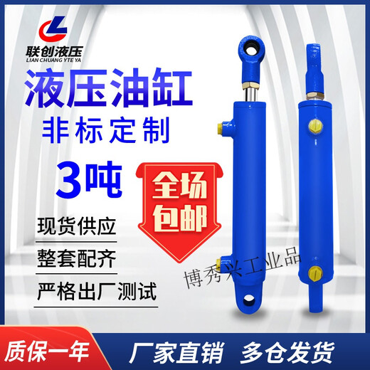 50 cylinder diameter hydraulic cylinder two-way hydraulic cylinder lifting type oil top 3 tons small hydraulic cylinder hydraulic top thousand Jin Jin is equal to 0.5 kg top 50*300 (solid electroplating)