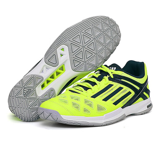 阿迪达斯 （adidas）羽毛球鞋男子网面透气训练鞋运动鞋feather team B40155白色/蓝色 40