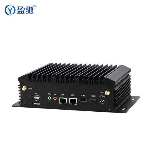 Yingchi micro industrial control host dual network port dual serial port embedded mini industrial computer machine vision all-aluminum fanless low power mini PC small desktop computer i3 10110U+8G+250G 232/485