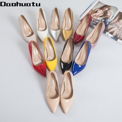 Daohuatu 45 large size men's shoes 20 autumn new pointed toe stiletto sexy women's high heels cross-dressing transvestite 43 gold 10cm 44