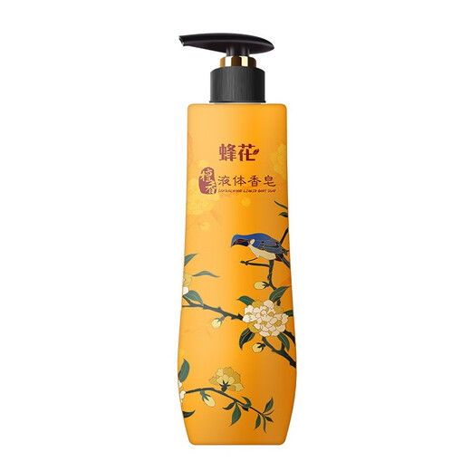 Bee flower soap bath lasting fragrance body sandalwood liquid soap moisturizing face wash bath men 500g