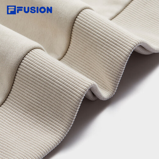 FILA FUSION Fila trendy brand couple style pullover sweatshirt simple loose knitted top autumn wear 芊豆ash-BG couple plus velvet style M