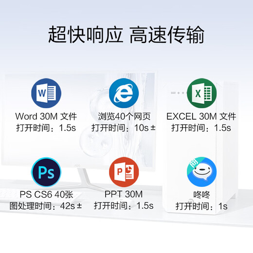 宁美国度宁美 卓效 i3 12100/13代13100商用家用办公台式电脑主机企业客服网课教学游戏整机DIY组装机 【高配版】13100F+16G+512G独显 1年上门服务 商务键鼠