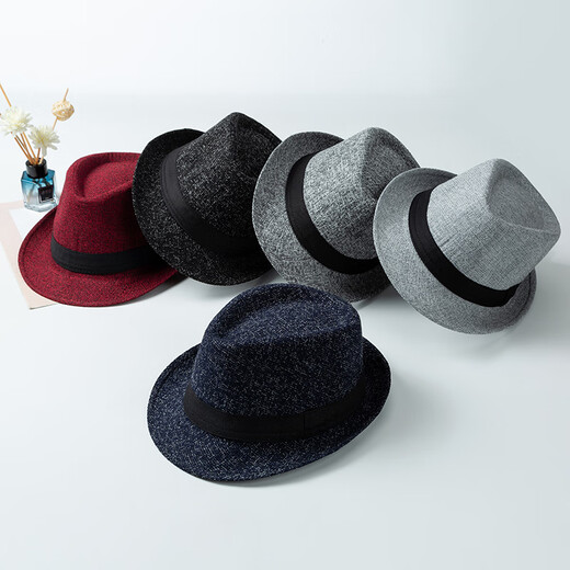 BILLSURF British Jazz Top Hat Men's Outdoor Casual Versatile Breathable Gentleman Top Hat Women's Retro Hat Performance Hat Men's Light Gray One Size 56-58cm