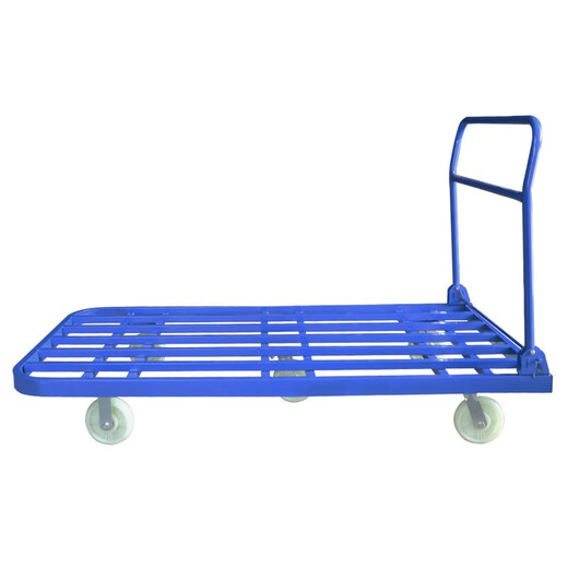 Handun 1.5m extended trolley flatbed trailer pull truck folding push truck small trolley transport truck 150*80 with wear-resistant nylon wheels