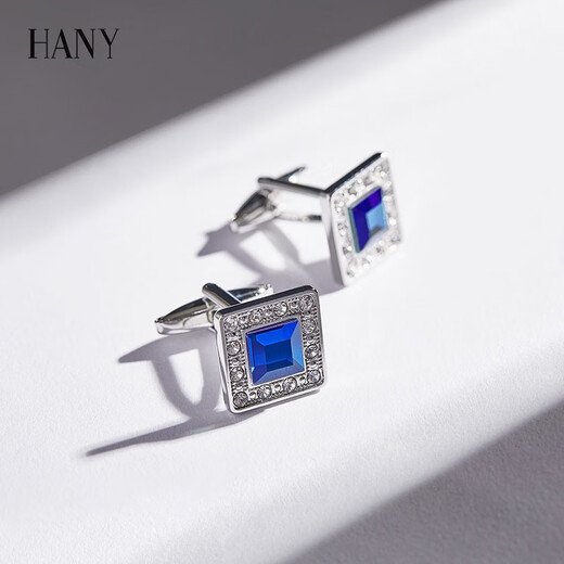 HANY cufflinks light luxury buttons men's French shirt sapphire customized high-end shirt cuffs as a gift for boyfriend cufflinks sapphire classic