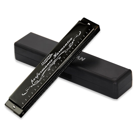 Swan SWAN 24-hole polyphonic harmonica in C key (phoneme marking) black