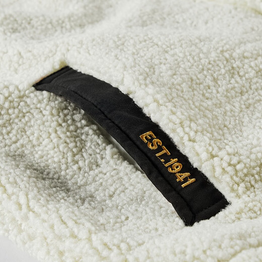 JEEP SPIRIT Vest Men's 2025 Autumn and Winter Casual Fashion Velvet Vest Waistcoat Warm Jacket Off-White XL