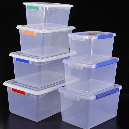 Plastik Frischwahrnehmungsbox Rechteckige transparente versiegelte Kiste mit Deckel mit LID LIGE COMMERTAR COST KOBEN KITCHE PAHREN [9902] Verdickte Hochdichtung 15 Liter 45,5*31,5