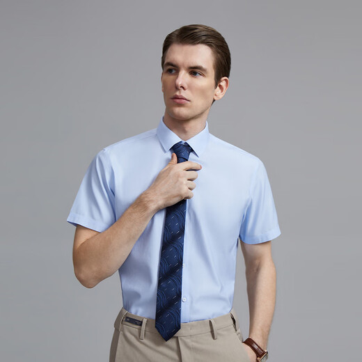 JD.COM CHOLASS PARA MEN 100 Pure Cotton de algodón listos para usar camisas blancas para negocios camisas formales de manga corta para hombres blancos 42