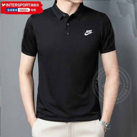 耐克（NIKE）短袖男 25夏季新款运动服休闲跑步健身训练服宽松T恤网球POLO衫 FN3895-010/偏大一码 M