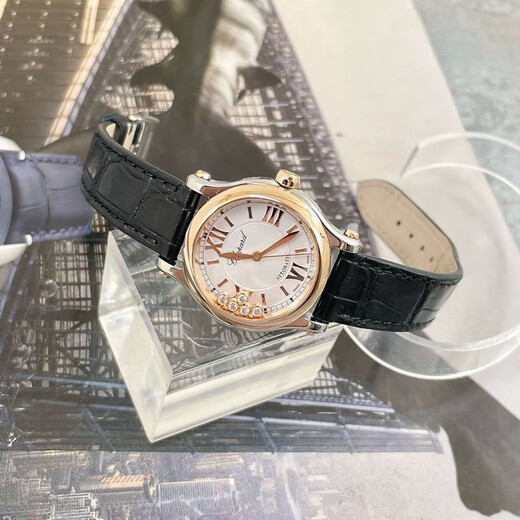 Second-hand 99 new, full set of accessories Chopard women's watch, Happy Diamond series, rose gold and stainless steel case, automatic mechanical Chopard watch, second-hand luxury watch, 2021 full set of 30 watch diameter 278573-6013