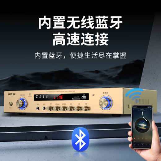 先科（SAST）AV308 家用定阻KTV功放机蓝牙专业大功率家庭影院会议音响功放