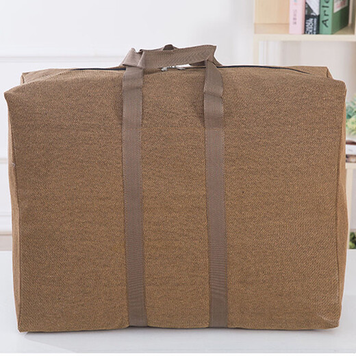 Chenbu Storage Bag Canvas Portable Quilt Organizer Luggage Clothes Packing Bag Moving Bag Quilt Bag Extra Large Brown