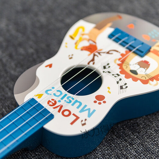 Jingga zucca children's guitar toys ukulele small guitar instrument music early childhood education baby birthday gift 3 years old Keith Orange - belt tutorial pick