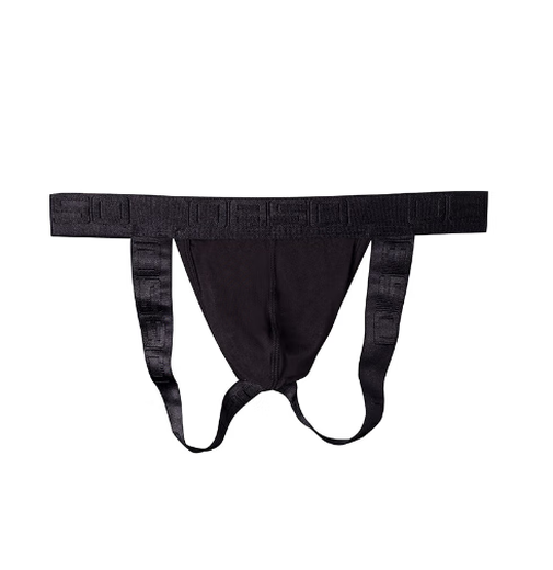 Wen Shi Ouqi Keduo thong men's thong underwear sexy double male u bulge free hip lifting sexy underwear 01# black M