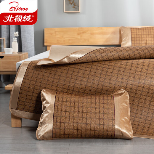 Bejirog mat and rattan mat two-piece set summer air-conditioned soft mat foldable dormitory single bed Yiqingxiang 90*190cm