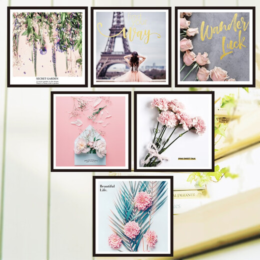 OUSHITU wall stickers self-adhesive ins photo frames wall decoration stickers beautiful living room bedroom wall layout stickers sofa background beautiful photo frames